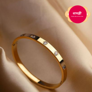 Untitled design (24) Inspired Jewelry Non Tarnish Waterproof 18k Gold Plated Stainless Steel Bangle Bracelet for Women(২ পিস )