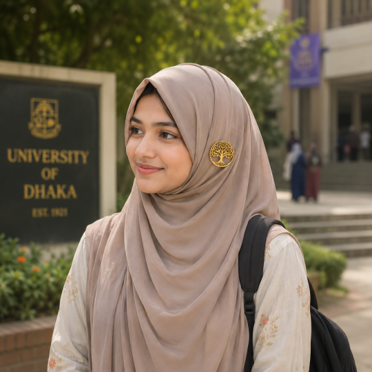 Golden Tree of Life Hijab Pin