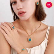 Bloom Collection Necklace Set(blue)